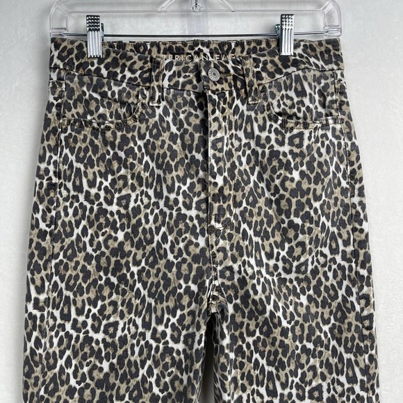 American Eagle Hi-Rise Jegging Stretch Pants Cheetah Leopard Animal Print Size 6 - Picture 2 of 14